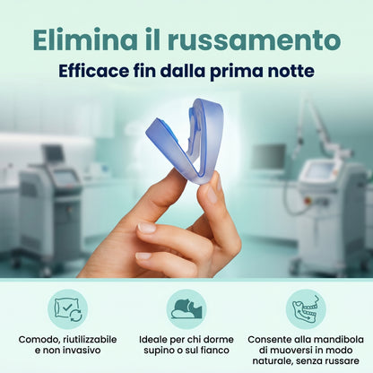 RinovaX™ – Bite orale anti-russamento medicale, discreto e confortevole