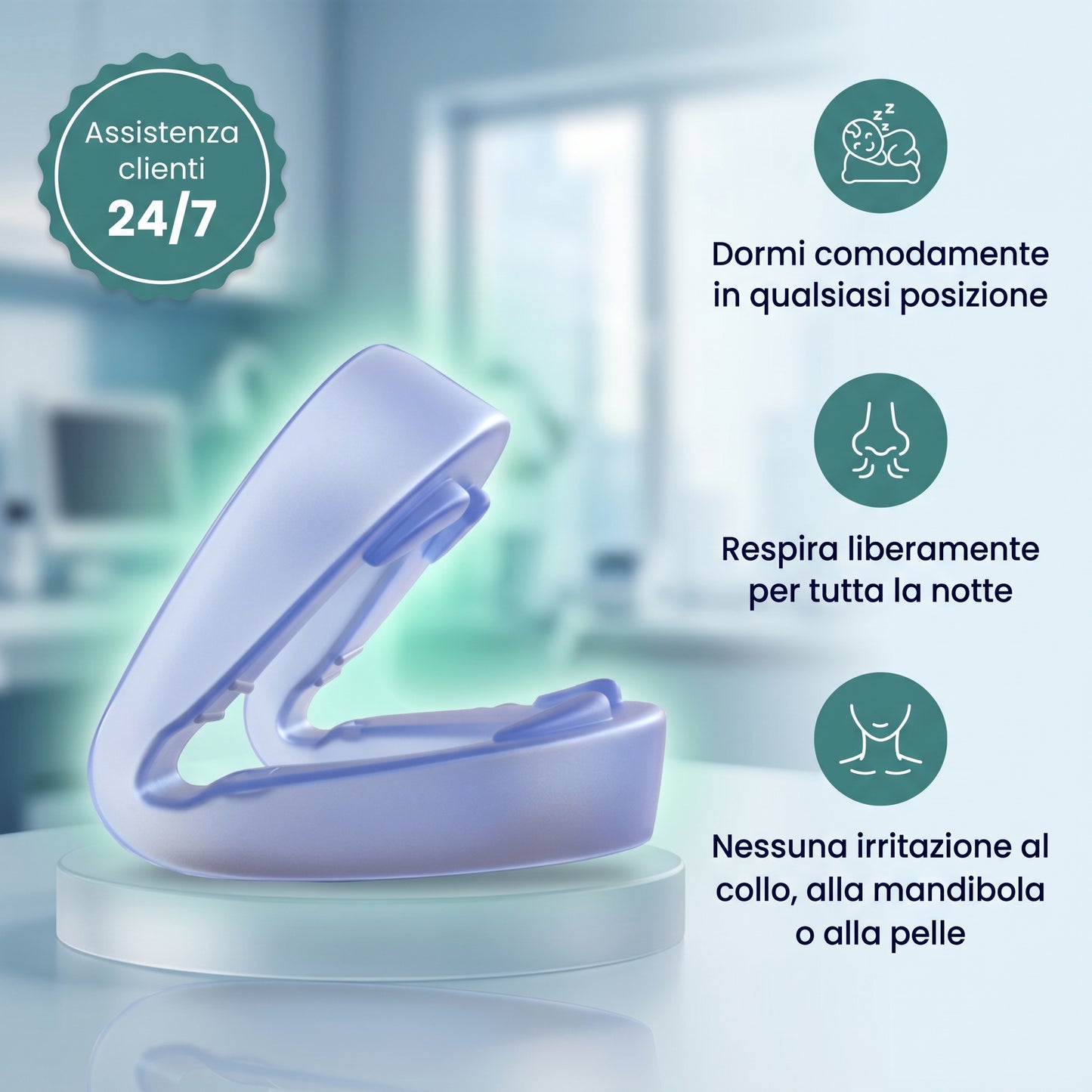 RinovaX™ – Bite orale anti-russamento medicale, discreto e confortevole