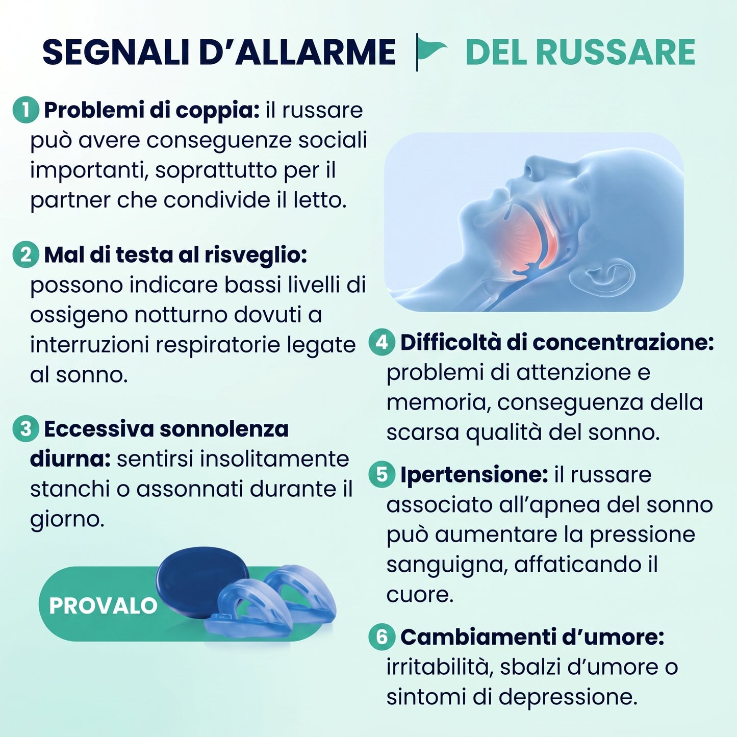 RinovaX™ – Bite orale anti-russamento medicale, discreto e confortevole
